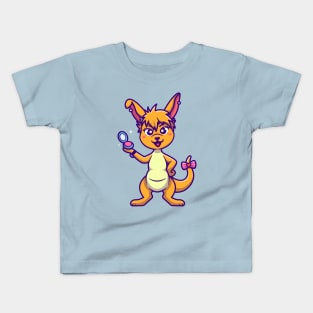 Cute Kangaroo With Make Up Cartoon Kids T-Shirt